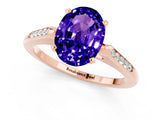 Rose gold Oval Cut Cut Channel Set Solitaire Engagement Ring with Four-Prong Setting_1