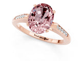 Rose gold Oval Cut Cut Channel Set Solitaire Engagement Ring with Four-Prong Setting_1