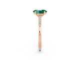 Rose gold Oval Cut Cut Channel Set Solitaire Engagement Ring with Four-Prong Setting_2