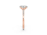 Rose gold Oval Cut Cut Channel Set Solitaire Engagement Ring with Four-Prong Setting_2