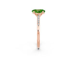 Rose gold Oval Cut Cut Channel Set Solitaire Engagement Ring with Four-Prong Setting_2