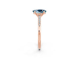 Rose gold Oval Cut Cut Channel Set Solitaire Engagement Ring with Four-Prong Setting_2