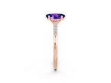 Rose gold Oval Cut Cut Channel Set Solitaire Engagement Ring with Four-Prong Setting_2