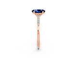 Rose gold Oval Cut Cut Channel Set Solitaire Engagement Ring with Four-Prong Setting_2