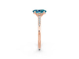 Rose gold Oval Cut Cut Channel Set Solitaire Engagement Ring with Four-Prong Setting_2