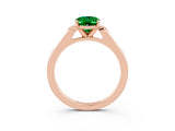 Rose gold Oval Cut Cut Channel Set Solitaire Engagement Ring with Four-Prong Setting_3