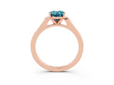 Rose gold Oval Cut Cut Channel Set Solitaire Engagement Ring with Four-Prong Setting_3