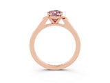 Rose gold Oval Cut Cut Channel Set Solitaire Engagement Ring with Four-Prong Setting_3
