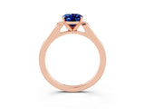 Rose gold Oval Cut Cut Channel Set Solitaire Engagement Ring with Four-Prong Setting_3