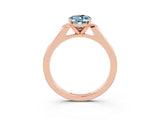 Rose gold Oval Cut Cut Channel Set Solitaire Engagement Ring with Four-Prong Setting_3