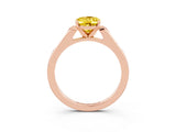 Rose gold Oval Cut Cut Channel Set Solitaire Engagement Ring with Four-Prong Setting_3