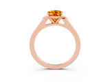 Rose gold Oval Cut Cut Channel Set Solitaire Engagement Ring with Four-Prong Setting_3