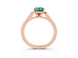 Rose gold Oval Cut Cut Channel Set Solitaire Engagement Ring with Four-Prong Setting_3