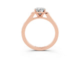 Rose gold Oval Cut Cut Channel Set Solitaire Engagement Ring with Four-Prong Setting_3