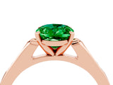 Rose gold Oval Cut Cut Channel Set Solitaire Engagement Ring with Four-Prong Setting_4