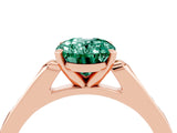 Rose gold Oval Cut Cut Channel Set Solitaire Engagement Ring with Four-Prong Setting_4