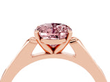 Rose gold Oval Cut Cut Channel Set Solitaire Engagement Ring with Four-Prong Setting_4