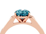 Rose gold Oval Cut Cut Channel Set Solitaire Engagement Ring with Four-Prong Setting_4