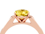 Rose gold Oval Cut Cut Channel Set Solitaire Engagement Ring with Four-Prong Setting_4