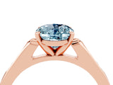 Rose gold Oval Cut Cut Channel Set Solitaire Engagement Ring with Four-Prong Setting_4