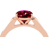 Rose gold Oval Cut Cut Channel Set Solitaire Engagement Ring with Four-Prong Setting_4