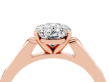 Rose gold Oval Cut Cut Channel Set Solitaire Engagement Ring with Four-Prong Setting_4