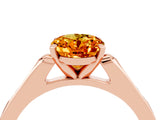 Rose gold Oval Cut Cut Channel Set Solitaire Engagement Ring with Four-Prong Setting_4