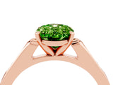 Rose gold Oval Cut Cut Channel Set Solitaire Engagement Ring with Four-Prong Setting_4