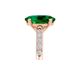 Rose gold Oval Cut Cut Channel Set Solitaire Engagement Ring with Four-Prong Setting_5