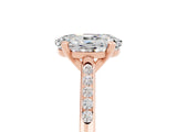 Rose gold Oval Cut Cut Channel Set Solitaire Engagement Ring with Four-Prong Setting_5