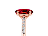 Rose gold Oval Cut Cut Channel Set Solitaire Engagement Ring with Four-Prong Setting_5