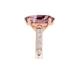 Rose gold Oval Cut Cut Channel Set Solitaire Engagement Ring with Four-Prong Setting_5
