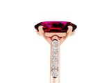 Rose gold Oval Cut Cut Channel Set Solitaire Engagement Ring with Four-Prong Setting_5