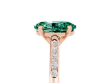 Rose gold Oval Cut Cut Channel Set Solitaire Engagement Ring with Four-Prong Setting_5