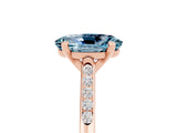 Rose gold Oval Cut Cut Channel Set Solitaire Engagement Ring with Four-Prong Setting_5