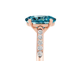 Rose gold Oval Cut Cut Channel Set Solitaire Engagement Ring with Four-Prong Setting_5