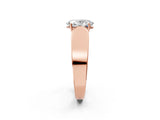 Rose gold Oval Cut Cut Diamond Channel Set Solitaire Ring with Four-Prong Setting_5