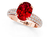 Rose gold Oval Cut Cut Diamond Milgrain Marquise Band with Prong Setting_1