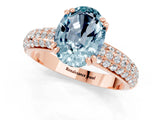 Rose gold Oval Cut Cut Diamond Milgrain Marquise Band with Prong Setting_1