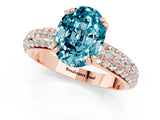 Rose gold Oval Cut Cut Diamond Milgrain Marquise Band with Prong Setting_1
