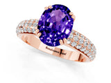 Rose gold Oval Cut Cut Diamond Milgrain Marquise Band with Prong Setting_1