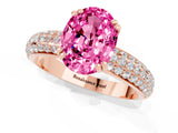 Rose gold Oval Cut Cut Diamond Milgrain Marquise Band with Prong Setting_1