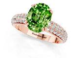 Rose gold Oval Cut Cut Diamond Milgrain Marquise Band with Prong Setting_1