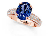 Rose gold Oval Cut Cut Diamond Milgrain Marquise Band with Prong Setting_1