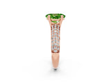 Rose gold Oval Cut Cut Diamond Milgrain Marquise Band with Prong Setting_2
