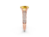 Rose gold Oval Cut Cut Diamond Milgrain Marquise Band with Prong Setting_2