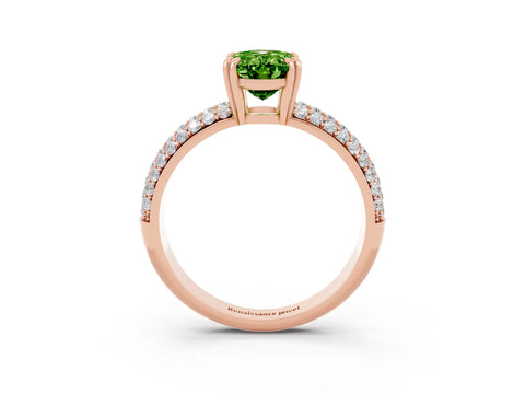 Rose gold Oval Cut Cut Diamond Milgrain Marquise Band with Prong Setting_3