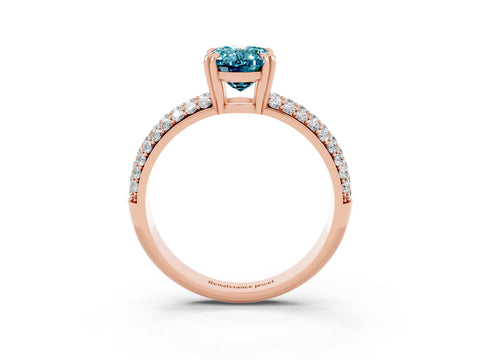 Rose gold Oval Cut Cut Diamond Milgrain Marquise Band with Prong Setting_3