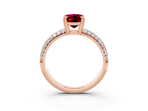 Rose gold Oval Cut Cut Diamond Milgrain Marquise Band with Prong Setting_3