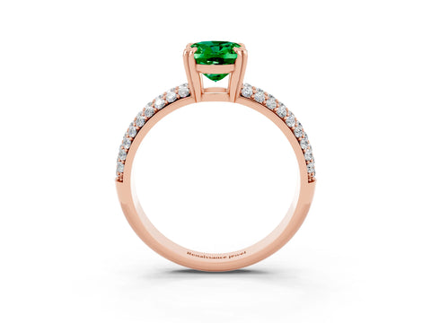 Rose gold Oval Cut Cut Diamond Milgrain Marquise Band with Prong Setting_3